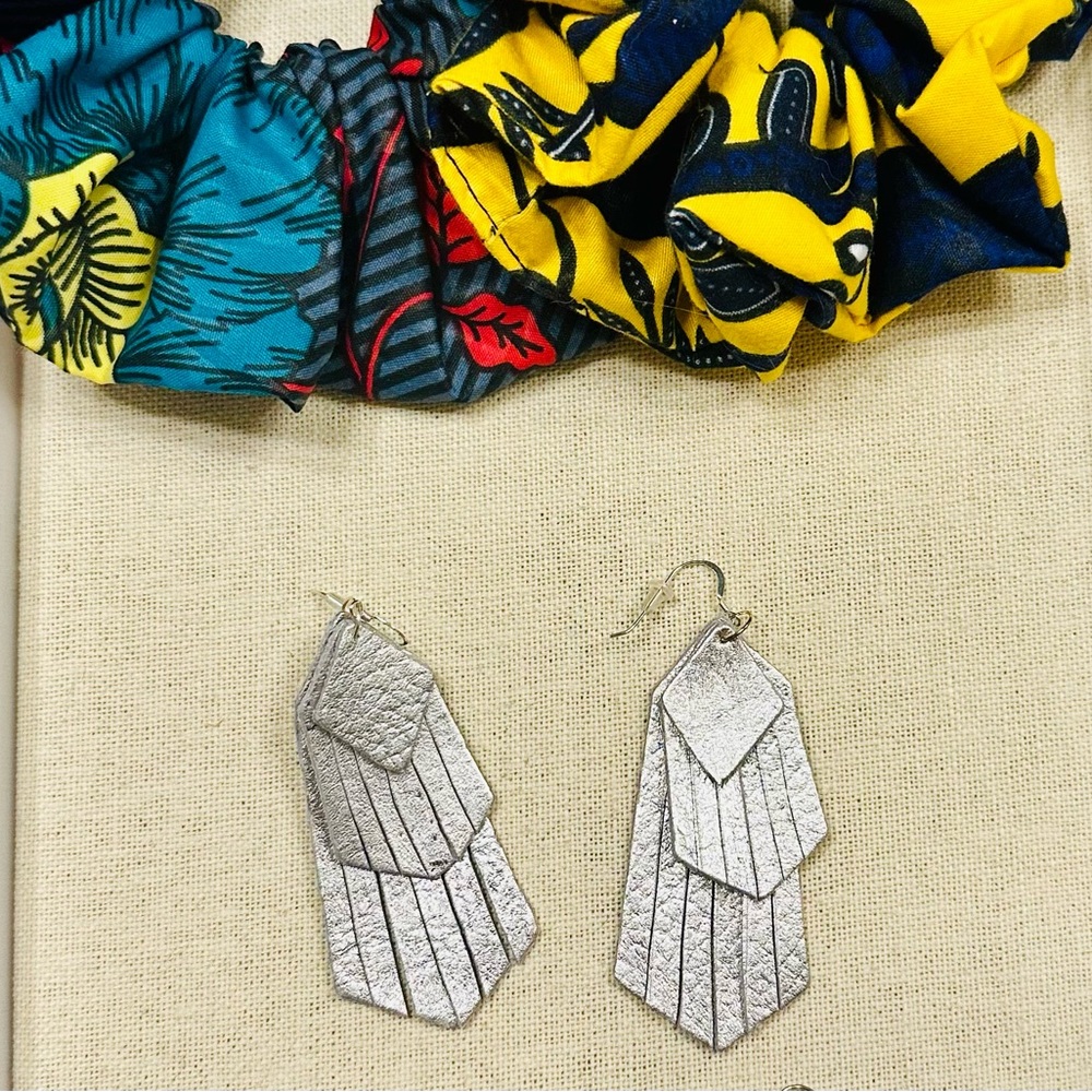 Leather Layered Earrings Noonday Collection